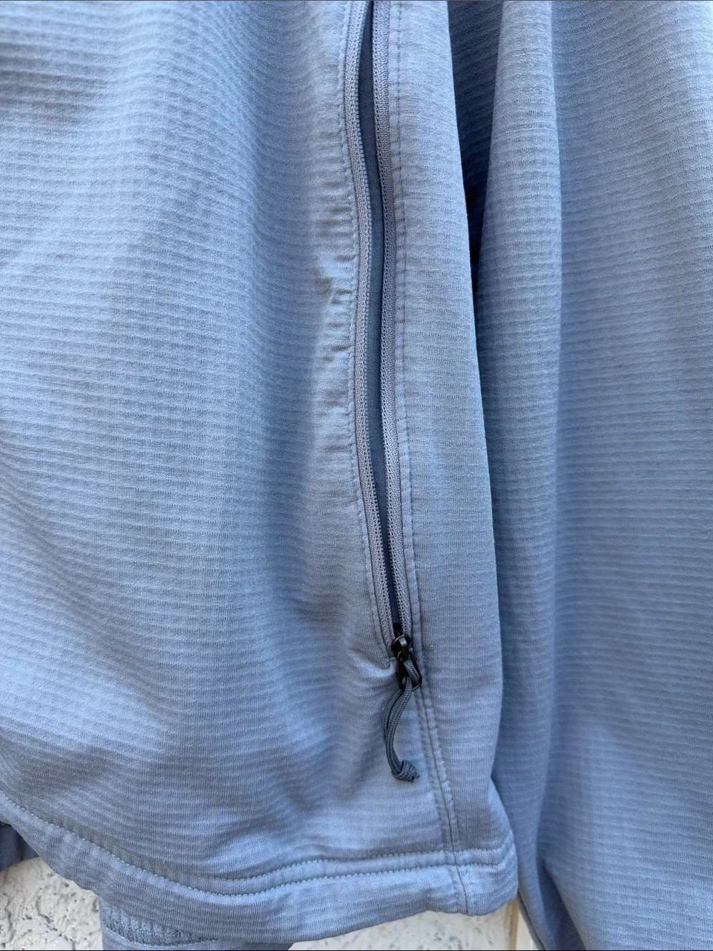 The North Face Men's Grey Fleece Grid Hoodie Full Zip Jacket Size XL